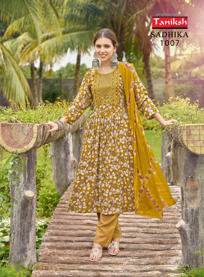 Sadhika Vol 1 By Taniksh Rayon Printed Kurti With Bottom Dupatta Wholesale Price In Surat
